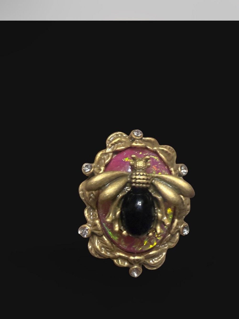 Cute!!! Pink Bumblebee ring adjustable